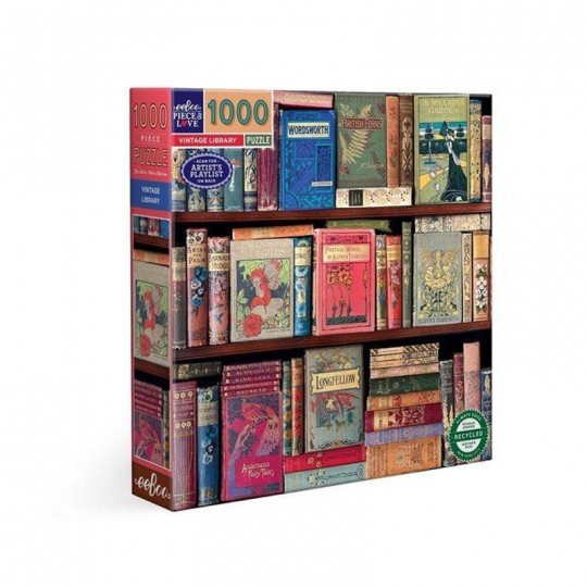 Puzzle 1000 pcs Vintage Library - Eeboo Eeboo - 1