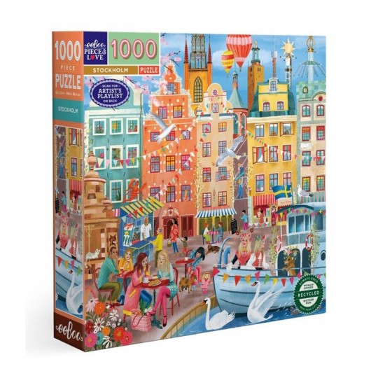 Puzzle 1000 pcs Stockolm - Eeboo Eeboo - 1