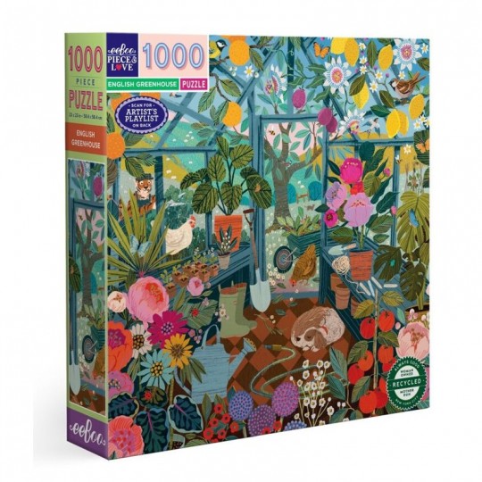 Puzzle 1000 pcs English Greenhouse - Eeboo Eeboo - 1