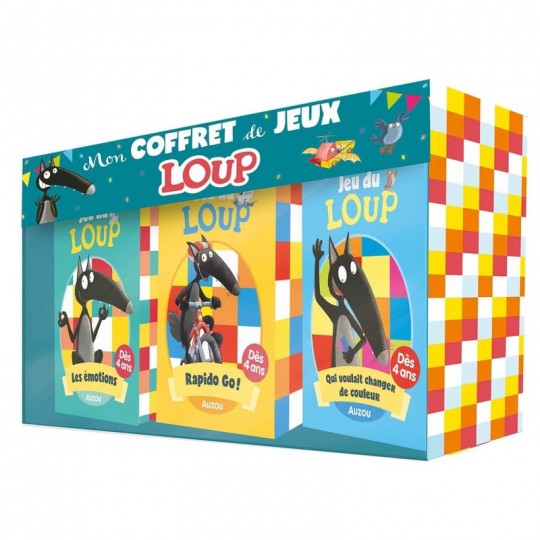 Jeux de cartes - Mon coffret de jeux loup - Auzou Auzou - 1