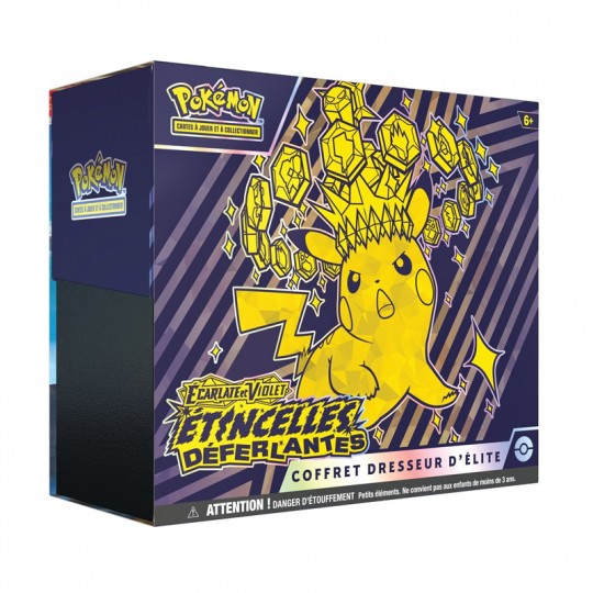 Pokémon : Coffret Dresseur d'Elite ETB EV08 Étincelles Déferlantes - Pikachu Pokémon - 1