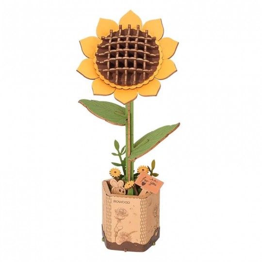 Sunflower / Tournesol - Puzzle 3D en bois ROWOOD RoWood - 1