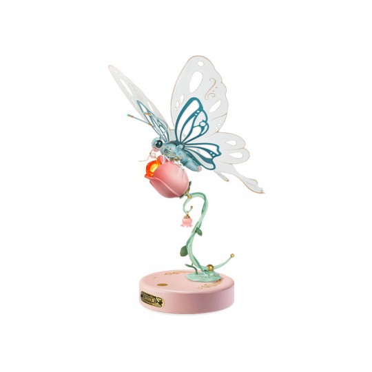 Papillon rose / Butterfly (pink) - Puzzle 3D mécanique ROKR Rokr - 1