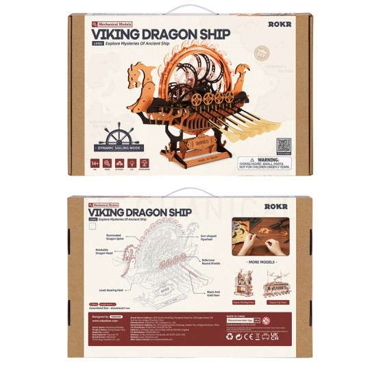 Drakkar Viking Dragon / Viking Dragon Ship - Puzzle 3D ROKR Rokr - 2