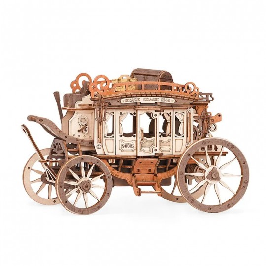 Diligenge européenne / Stage Coach - Puzzle 3D muscial en bois ROKR Rokr - 1