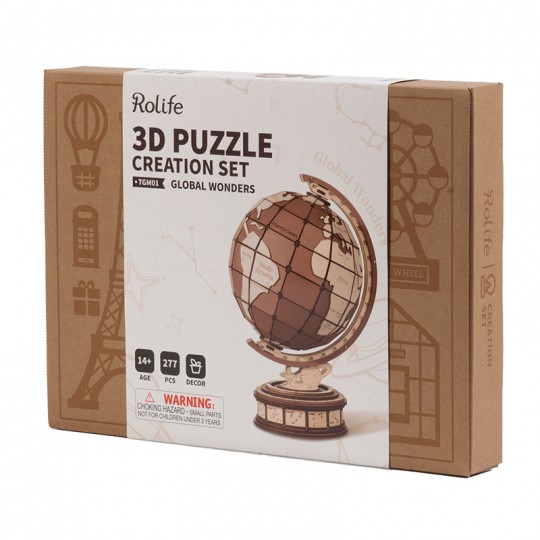 Global Wonders - Puzzle 3D mécanique en bois Rolife Rolife - 6