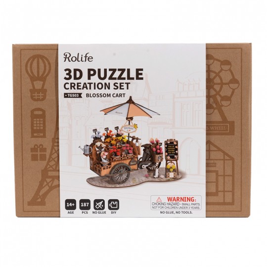 Blossom Cart - Puzzle 3D en bois Rolife Rolife - 2