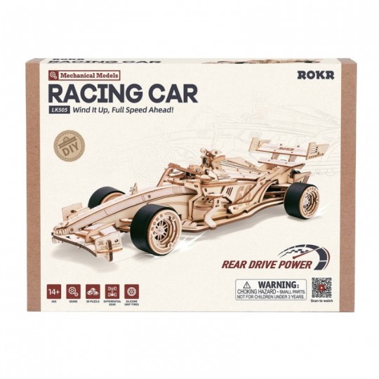 F1 racing car - Puzzle 3D mécanique en bois ROKR Rolife - 2