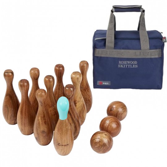 Quilles en bois Bowling Luxe + sac rangement Uber Games - 2