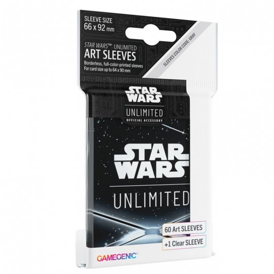 GG : SW Unlimited 60 Art Sleeves : Card Back Black Gamegenic - 1