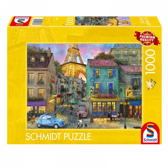 Puzzle 1000 pcs Dans les rues de Paris Schmidt Schmidt - 1