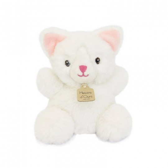 Peluche Les Doux Animaux Bébés : Chat blanc - Histoire d'Ours Histoire d'Ours - 1