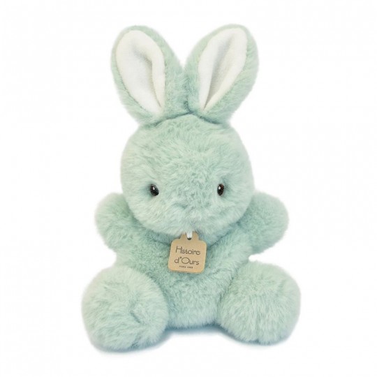 Peluche Les Doux Animaux Bébés : Lapin vert tendre - Histoire d'Ours Histoire d'Ours - 1