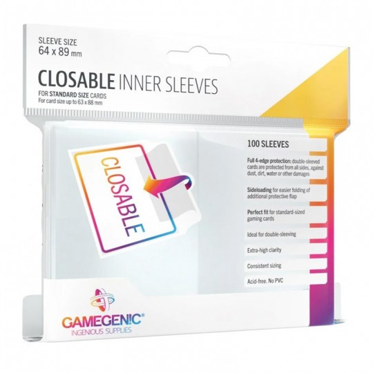 GG : 100 Closable Inner Sleeves Gamegenic - 1