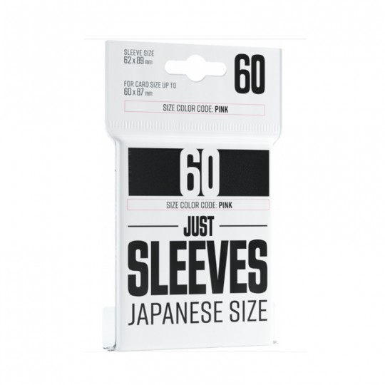 GG : 60 Just Sleeves - Japanese Size Black Gamegenic - 1