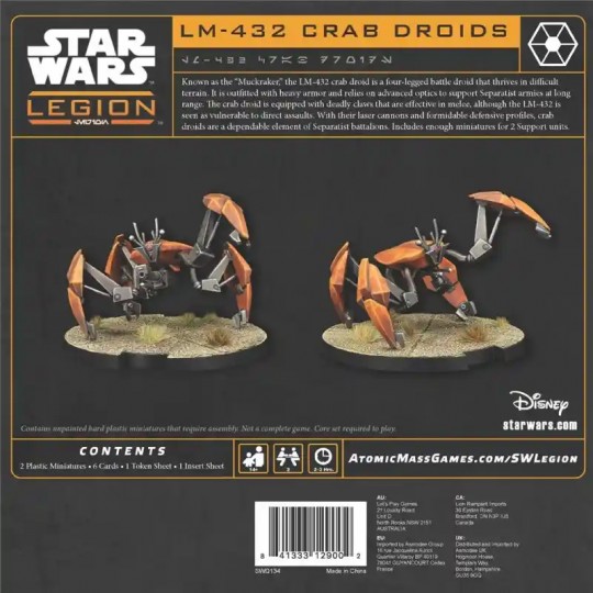 Star Wars Legion - Extension d'unité LM-432 Crab Droid Atomic Mass Games - 1