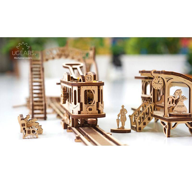 Puzzle 3D en Bois - Tram sur les Rails - 154 Teile - UGEARS Puzzle acheter  en ligne