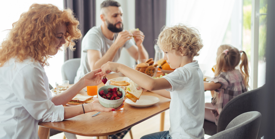 Bruncher en famille