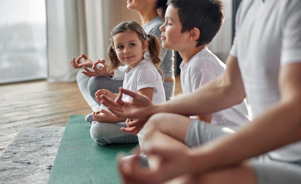 Famille zen à la maison